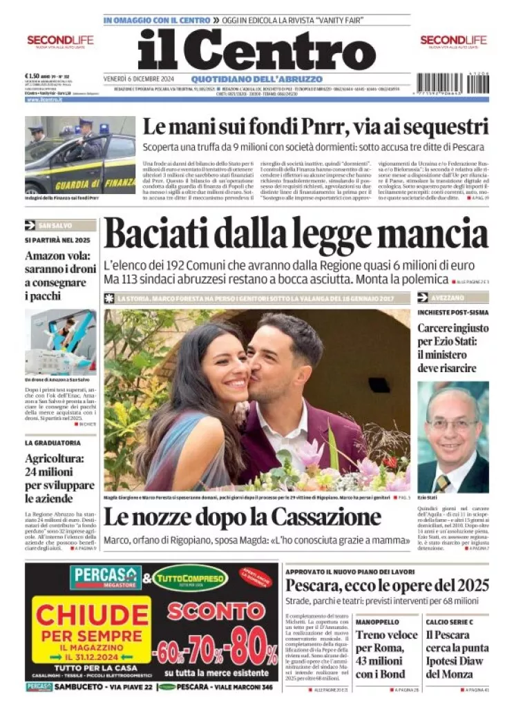 Prima-pagina-il centro-oggi-edizione-del-2024-12-06